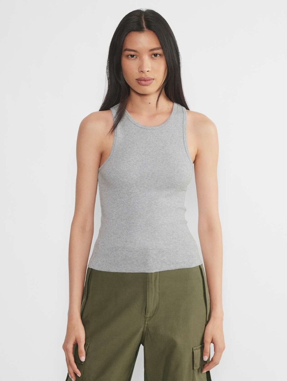 NWT Aritzia TNA HomeStretch Rib Crew Tank Top Medium